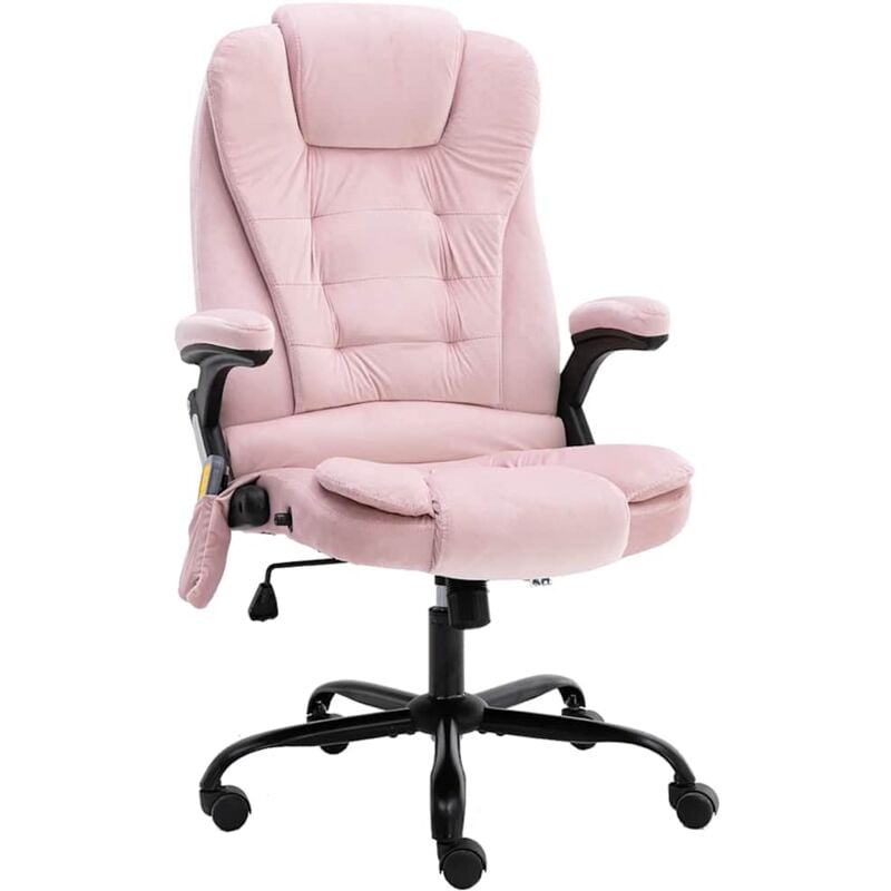 Chaise de bureau de massage Rose Velours Vidaxl