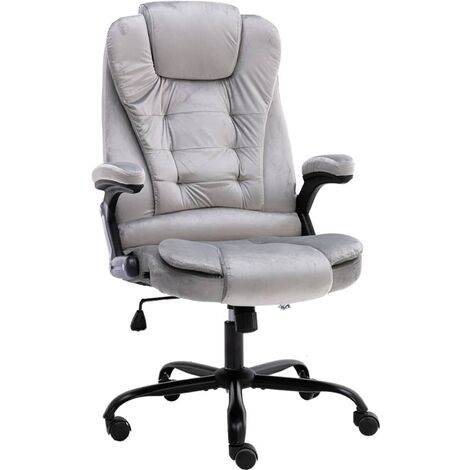 Chaise de bureau Gris clair Velours