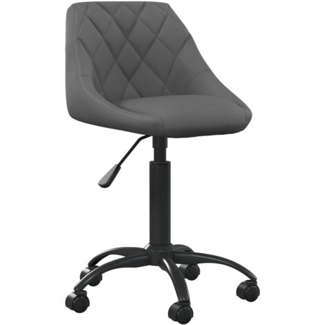 Chaise de bureau Gris foncé Velours vidaXL