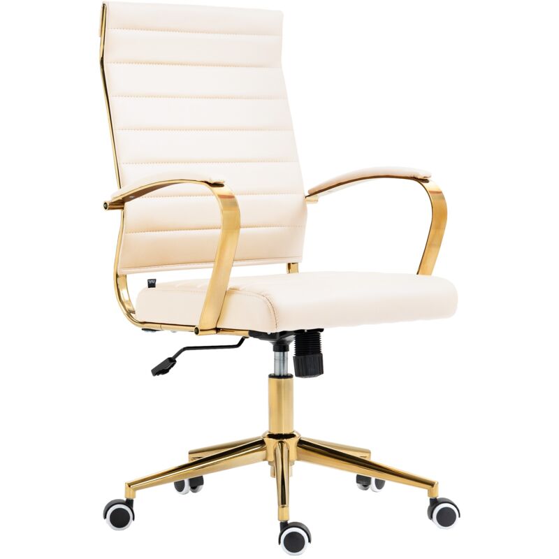 Chaise de bureau Havanna similicuir Crème