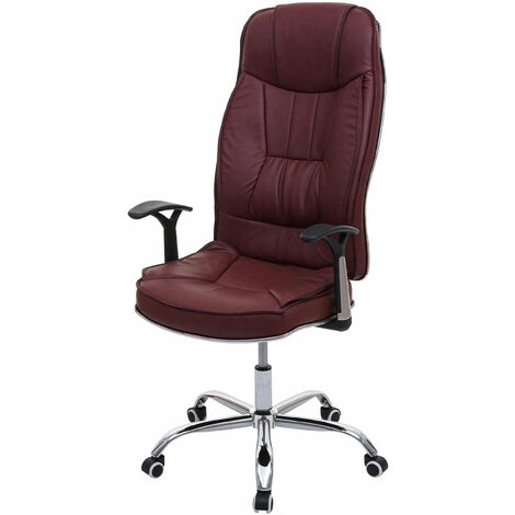 Chaise de bureau HHG-231, chaise de bureau 150kg charge max. simlicuir