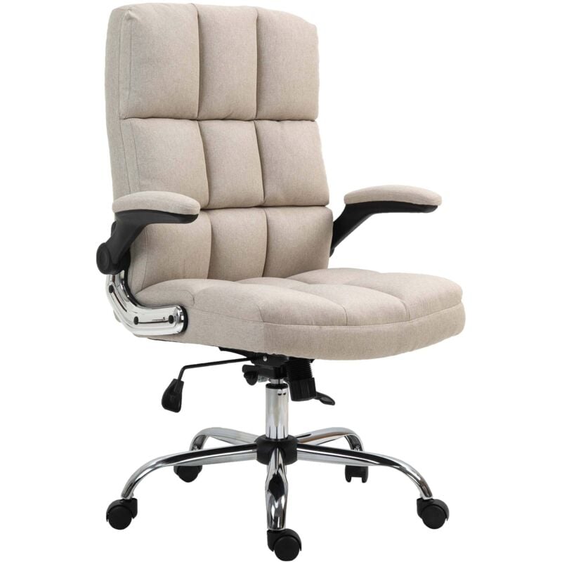 Jamais utilisé] Chaise de bureau HHG 489, chaise de bureau pivotante, réglable en hauteur, tissu/textile gris-clair