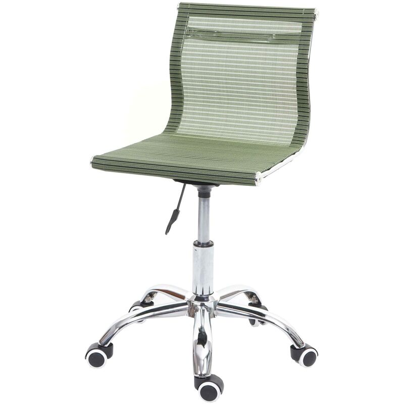hhg - jamais utilisé] chaise de bureau 560, chaise pivotante chaise de bureau chaise d'ordinateur, tissu résille/textile vert - green