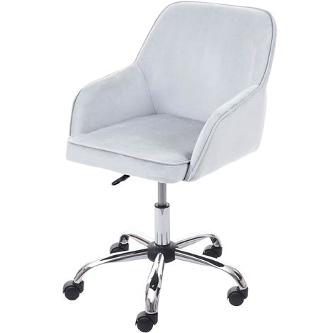 Chaise de bureau HHG-582 fauteuil directorial, pivotant, design rétro, velours