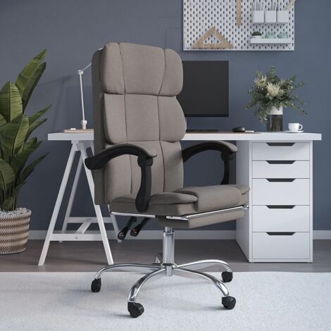 Chaise de bureau inclinable  Fauteuil de bureau Taupe Tissu 30868