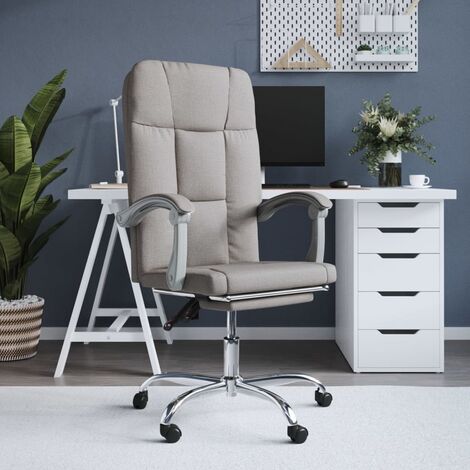 Chaise de bureau inclinable  Fauteuil de bureau Taupe Tissu 47309