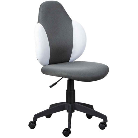 Chaise de Bureau "Jessi" 100cm Gris & Blanc