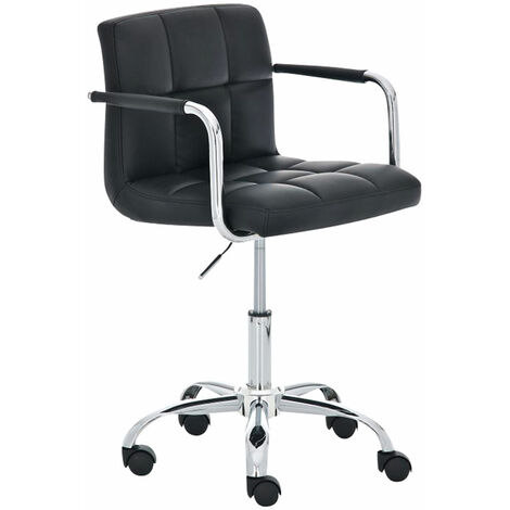 Chaise de bureau Lucy similicuir Noir
