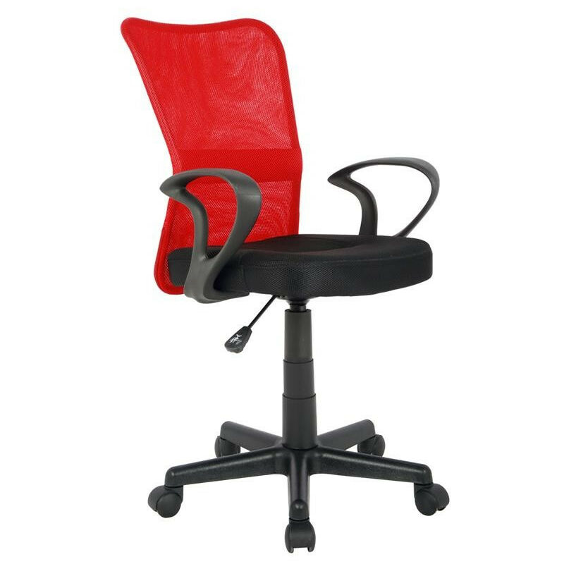 six - chaise de bureau mio rouge/noire