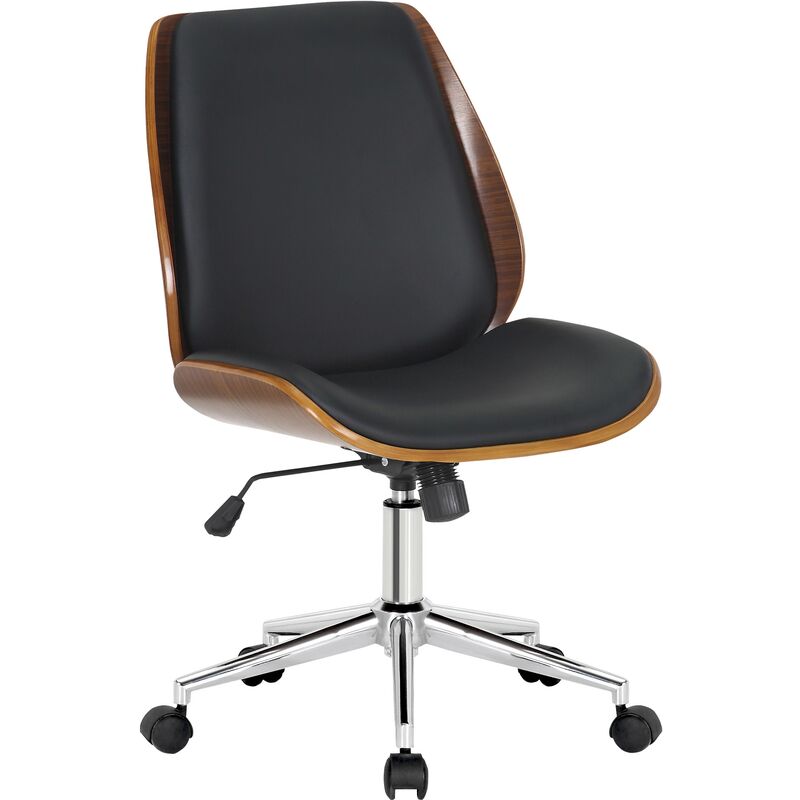 Chaise de bureau Mitch Noyer / Noir Chrome