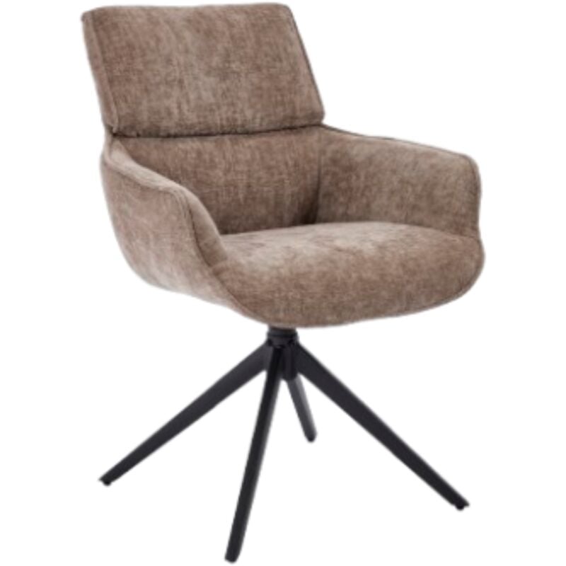 Chaise de Bureau Moderne Fauteuil Chambre Bureau avec Pied Pivotant, Washon, Marron