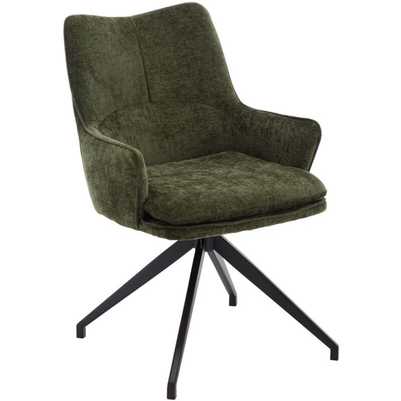 Chaise de Bureau Moderne Chaise Bureau en Lin Fauteuil de Bureau Erconomique Pivotante Rotation de 360 Degrés, Vert