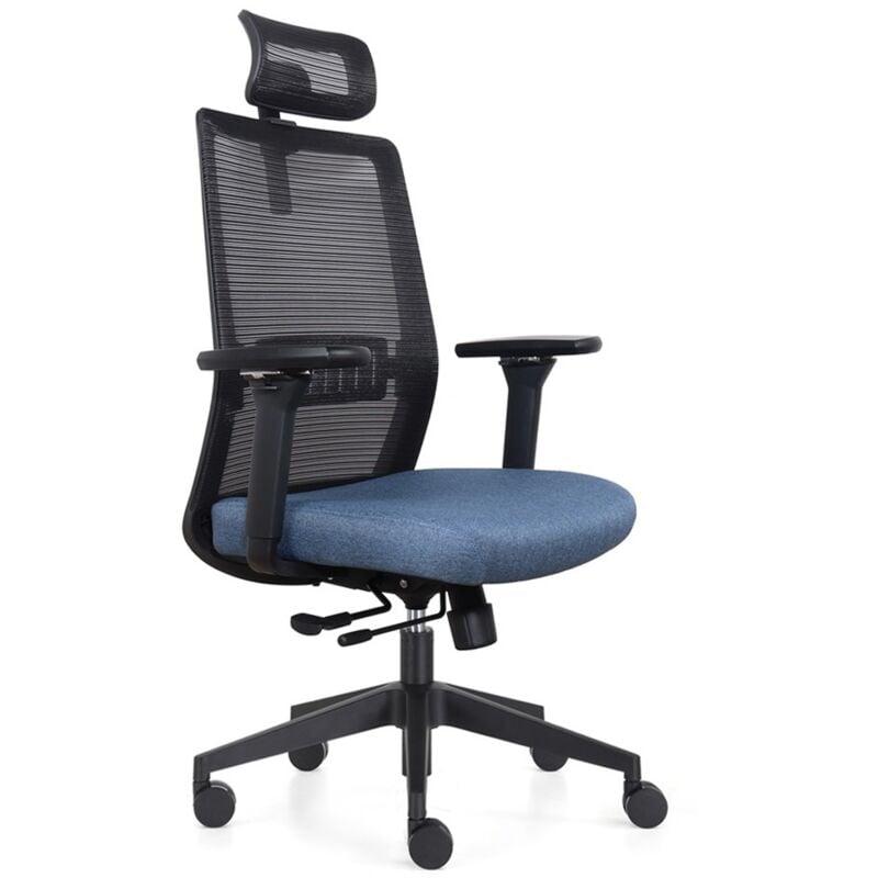 Chaise de bureau Napoli Deluxe 4D - Bleu