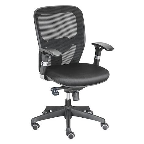 Chaise de bureau Noiza avec accoudoirs réglables - Dossier maille - Mécanisme synchrone - Maxiburo
