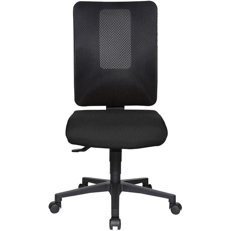 Chaise de bureau pivotante avec mécanisme synchrone noir/noir 460-560 mm sans accoudoirs capacité charge 110 kg