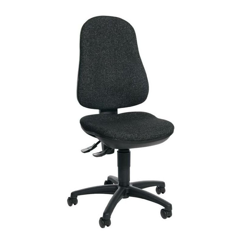 Topstar - Chaise de bureau pivotante avec contact permanent anthracite 420-550 mm sans accoudoirs capacité charge 110 kg