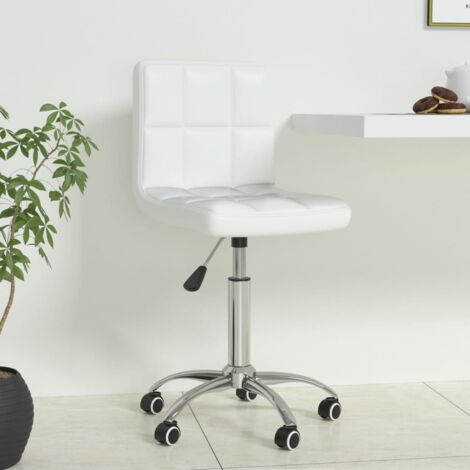 Chaise de bureau pivotante, Fauteuil de bureau Ergonomique Blanc Similicuir WFE495173 DESIGN IN