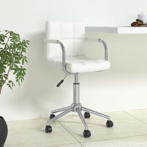 Chaise de bureau pivotante, Fauteuil de bureau Ergonomique Blanc Similicuir WFE676385 DESIGN IN