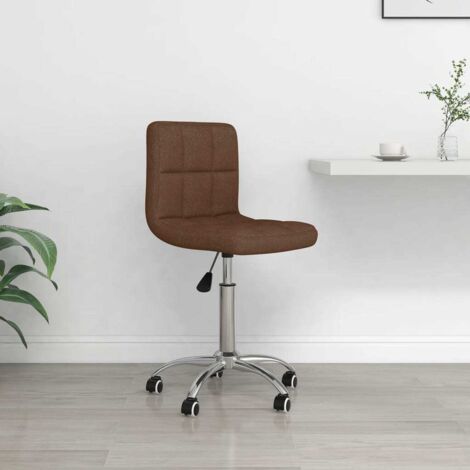 Chaise de bureau pivotante  Fauteuil de bureau Ergonomique Marron Tissu 15785