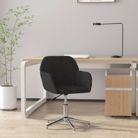 Chaise de bureau pivotante  Fauteuil de bureau Ergonomique Noir Tissu 58598