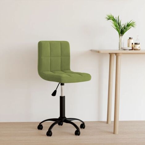 Chaise de bureau pivotante  Fauteuil de bureau Ergonomique Vert clair Velours 36892