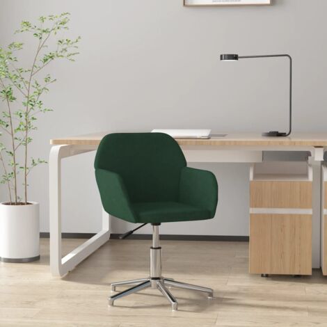 Chaise de bureau pivotante  Fauteuil de bureau Ergonomique Vert foncé Tissu 59273