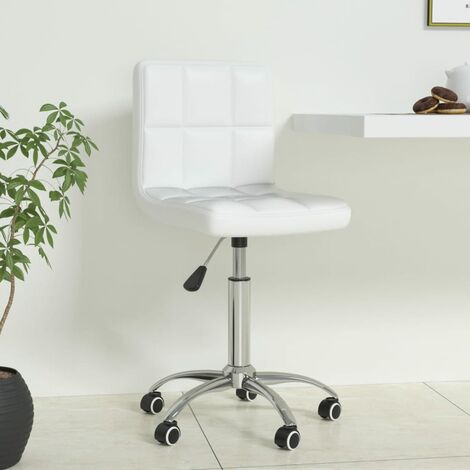 Chaise de bureau pivotante Fauteuil gamer - Chaise d'ordinateur Blanc Similicuir BV277526 - BonneVie - Blanc