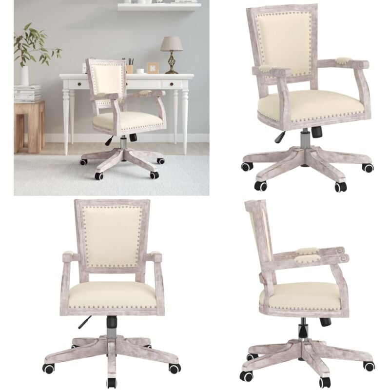 Chaise de bureau pivotante lin - Chaise De Bureau - Chaise Ergonomique - Chaise Pivotante - Mobilier De Bureau - Décoration Intérieure - Home & Living