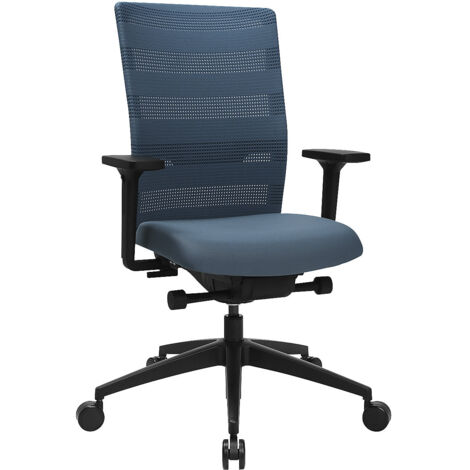 Chaise de bureau pivotante technique synchrone pétrole 450-570mm avec accoudoirs capacité de charge 110kg TOPSTAR