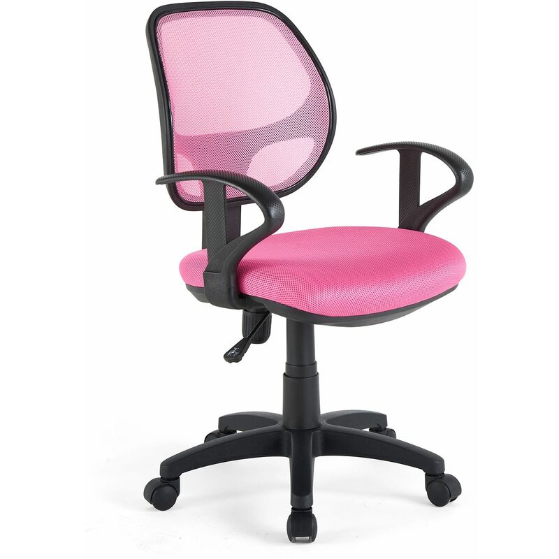 Chaise de bureau à roulettes cool, rose
