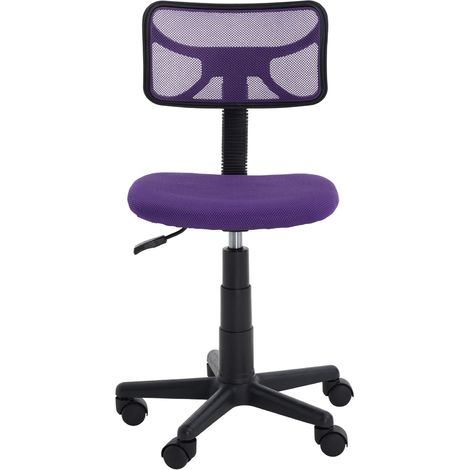 Chaise De Bureau Pour Enfant Milan Fauteuil Pivotant Et Ergonomique Siege A Roulettes Avec Hauteur Reglable Mesh Violet 93044