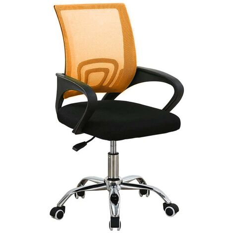 Chaise de bureau présidentielle Chaise de bureau pivotante Transpirant Orange