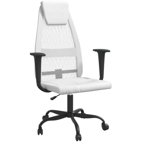 Chaise de bureau réglable en hauteur blanc vidaXL
