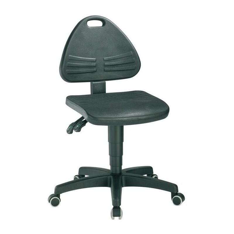 Bimos - Chaise d'atelier pivotante isitec rouleaux mousse intégrale noir 430-600 mm