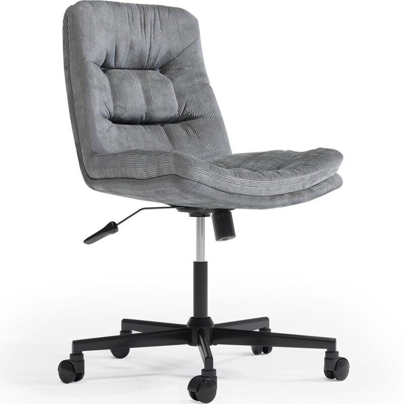 Privatefloor - Chaise de Bureau Rembourrée - Pivotante - Hera Gris foncé
