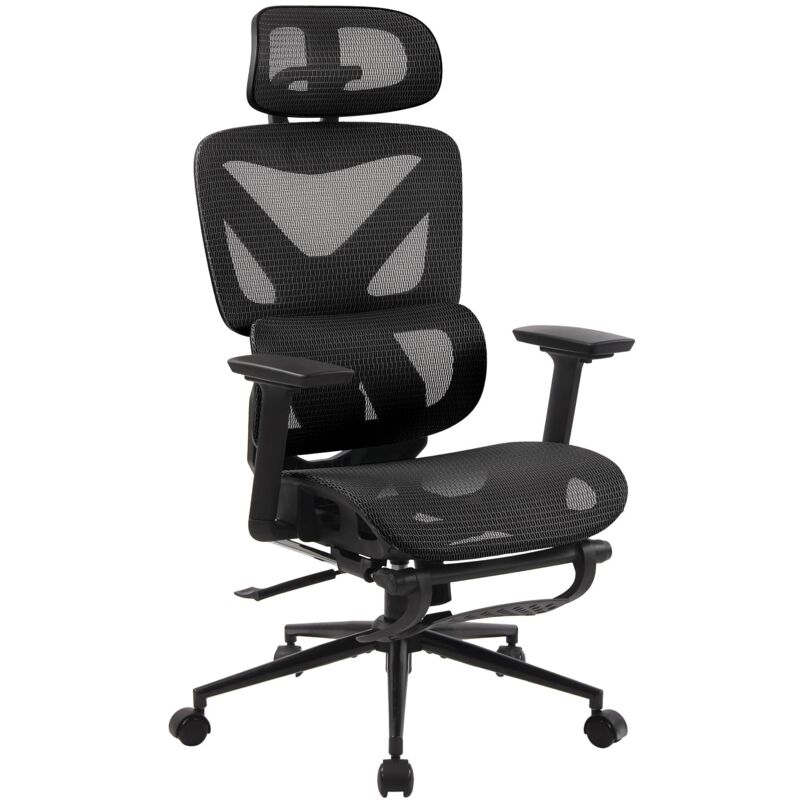 CLP - Chaise de bureau Reston Noir / Noir