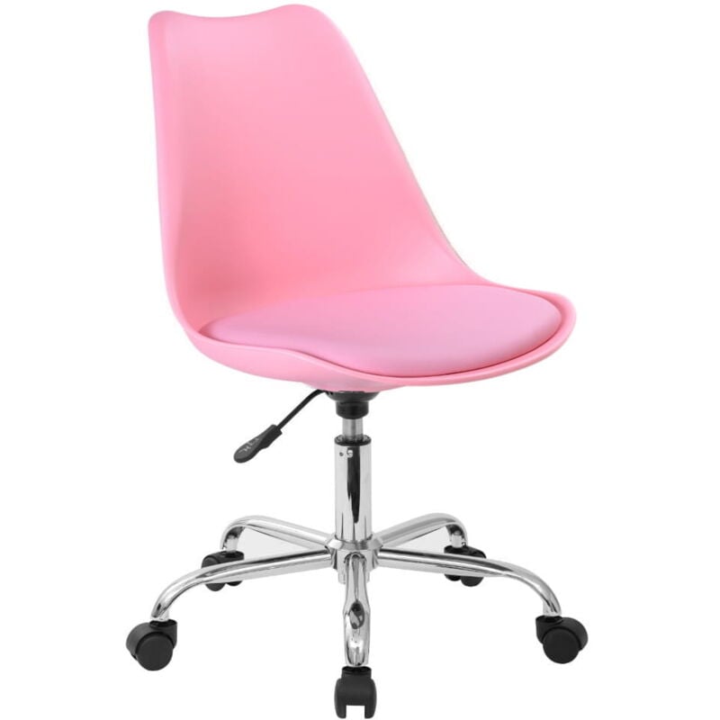 Viking Choice - Chaise de bureau salle à manger rose - pivotante