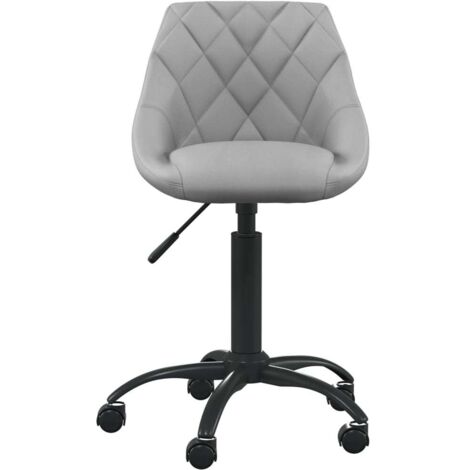 Chaise de bureau  Siège de bureau  Chaise de travail Gris clair Velours