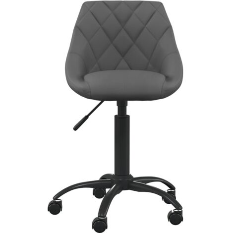 Chaise de bureau Siège de bureau Chaise de travail Gris foncé Velours