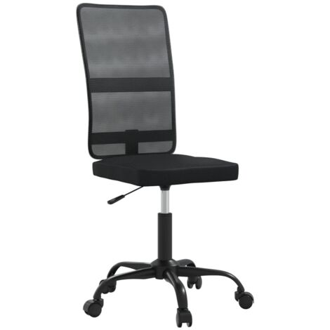 Chaise de bureau Siège de bureau Chaise de travail noir tissu en maille