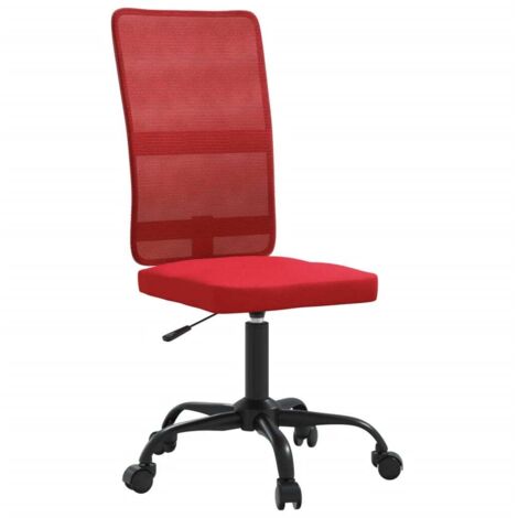 Chaise de bureau Siège de bureau Chaise de travail réglable en hauteur bordeaux tissu en maille