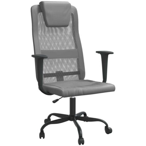 Chaise de bureau Siège de bureau Chaise de travail réglable en hauteur gris