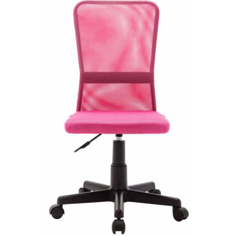 Chaise de bureau  Siège de bureau  Chaise de travail Rose 44x52x100 cm Tissu en maille