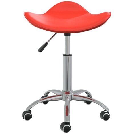 Chaise de bureau Siège de bureau Chaise de travail Rouge Similicuir