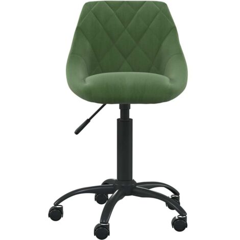 Chaise de bureau Siège de bureau Chaise de travail Vert foncé Velours