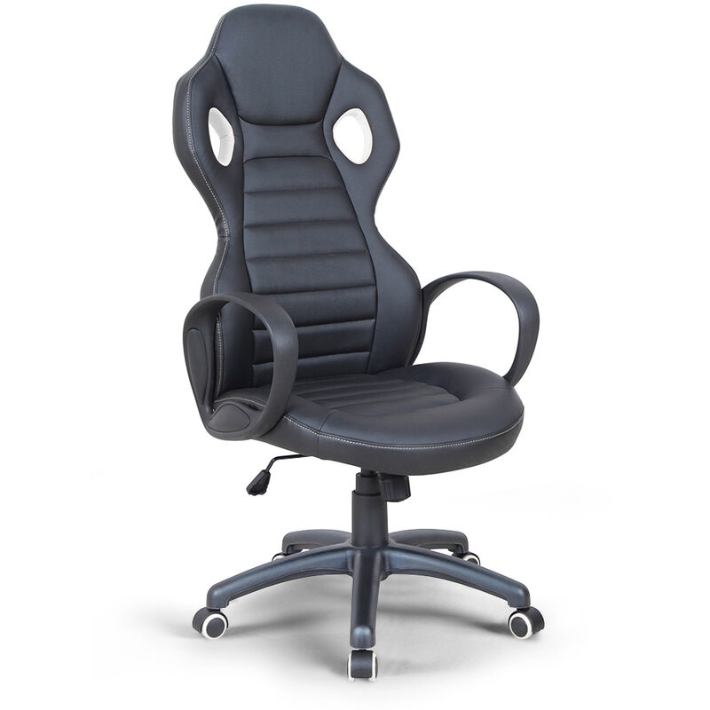 Franchi Bürosessel - Chaise de bureau fauteuil sport gamer ergonomique en similicuir gp