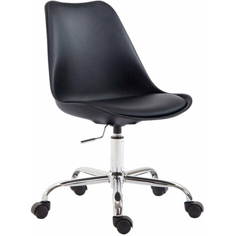 Chaise de bureau tabouret à roulette hauteur réglable noir TABO10022