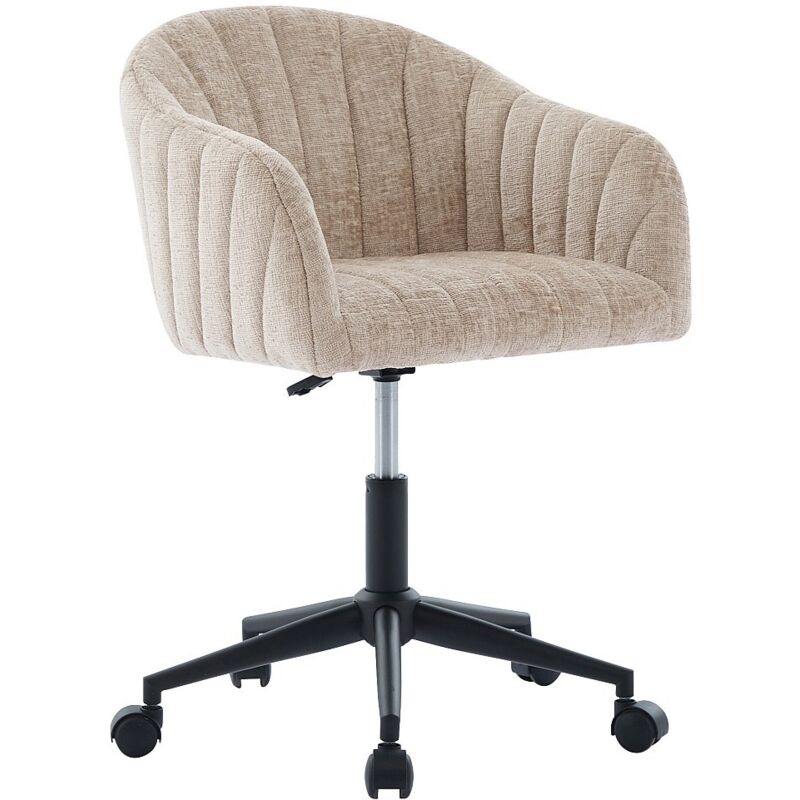 Vente-unique - Chaise de bureau - Tissu - Beige - Hauteur réglable - tosili