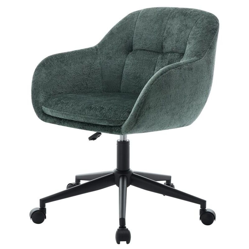 Chaise de bureau - Tissu texturé - Vert sapin - Hauteur réglable - lassandra de Pascal Morabito