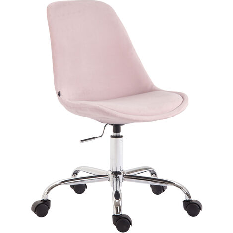 Chaise de bureau Toulouse en velours Rose
